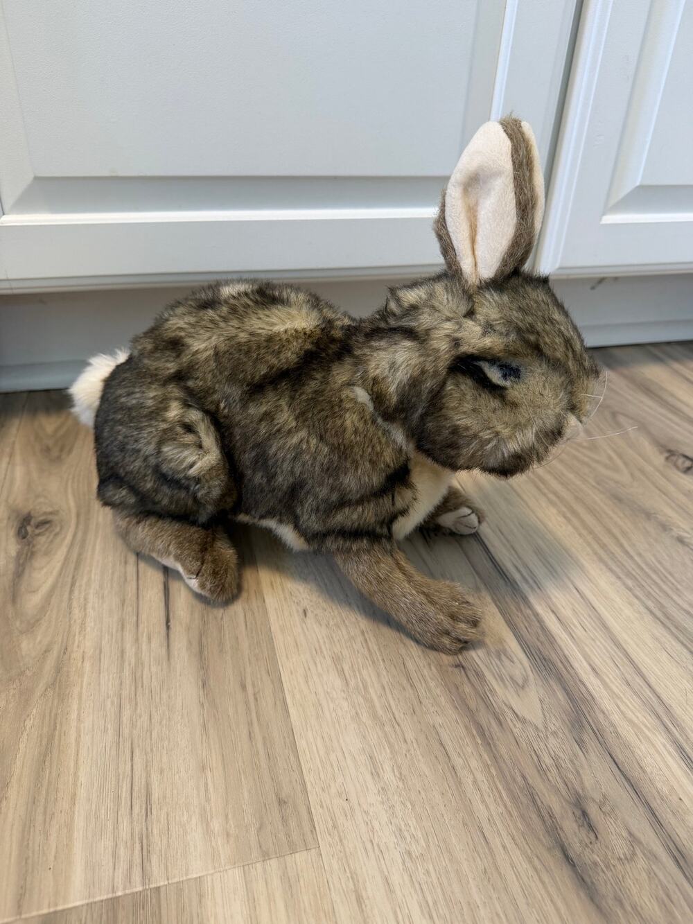 Folkmanis Realistic Plush Bunny Rabbit Puppet Brown Fluffy Stuffed Animal